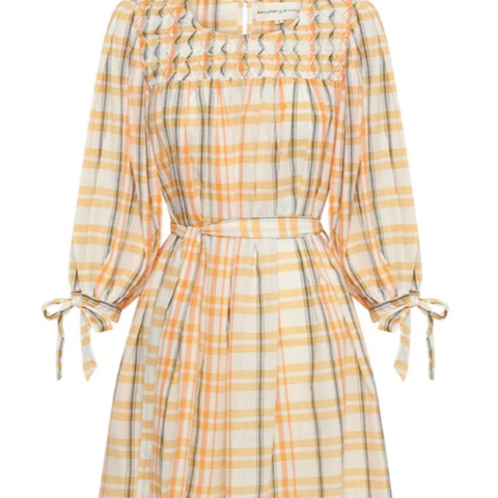 Daughters of India Mini Freya Dress Honeycomb Plaid New with Tags